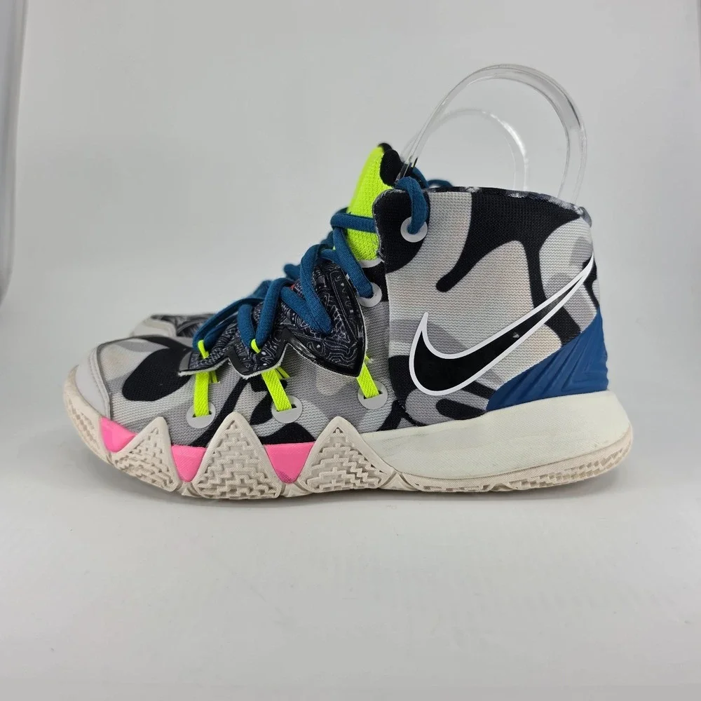 Nike Kybrid Basketball Sneaker Kids Size 2Y What The Neon S2 Mid GS DA2322-002